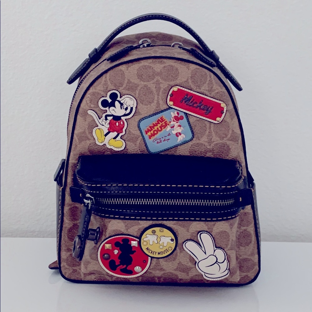 Disney x Coach Mickey Mouse Patch Mini Backpack